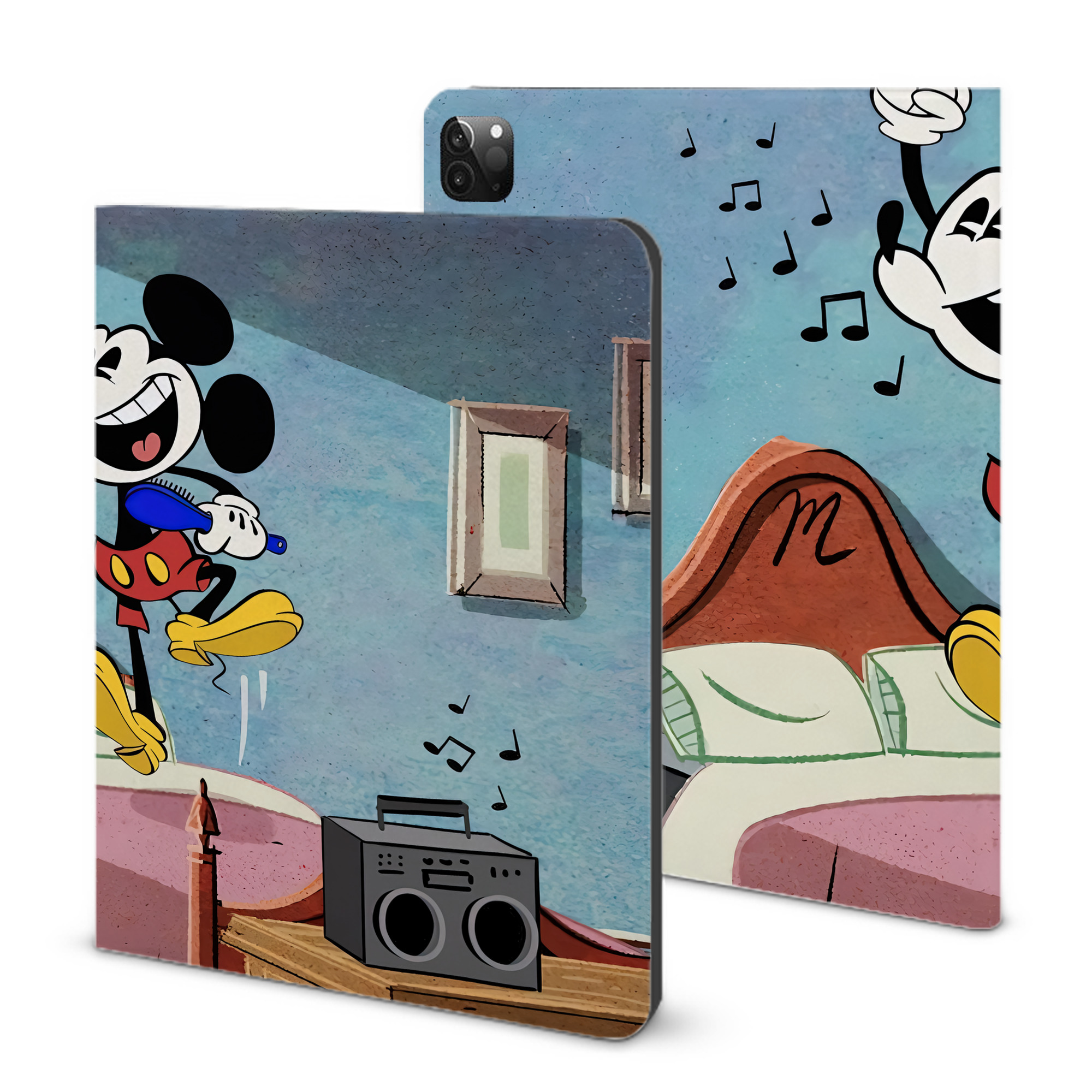 （画像用） ミッキーマウス Mickey Mouse IPadケース ペンホルダー付き ブックスタイルデザイン
